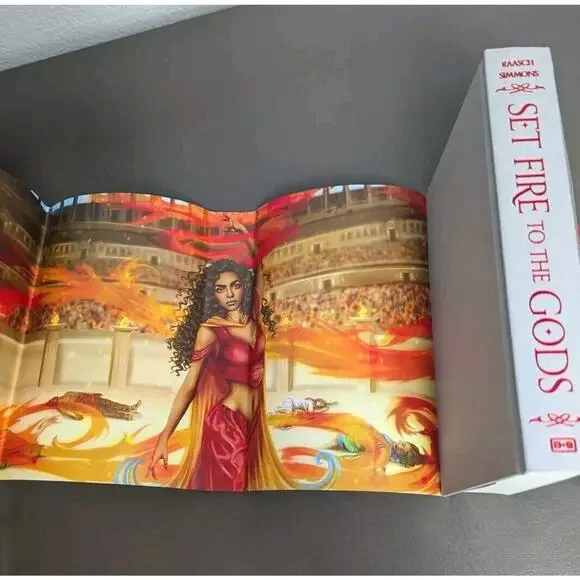 Set Fire To The Gods Litjoy Signed Insert Card Letter Reversible Cover Jacket - Picture 2 of 5